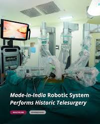 The first robotic system in India can conduct telesurgeries 286 kilometers away.